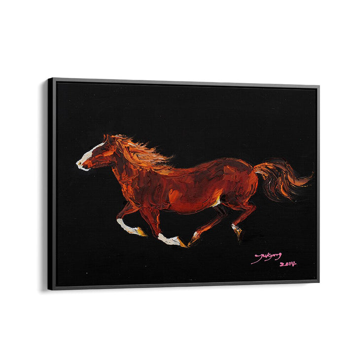 Vibrant HORSE II, ANIMAL PAINTINGS captures a galloping horse, perfect for animal art lovers.