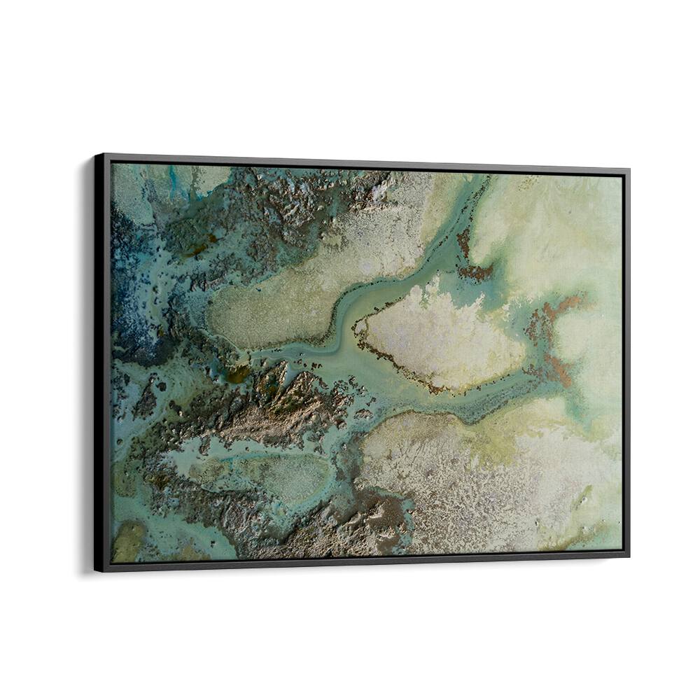 Stunning EVERGREEN, ABSTRACT PAINTINGS in soothing colors, perfect for enhancing your home decor.