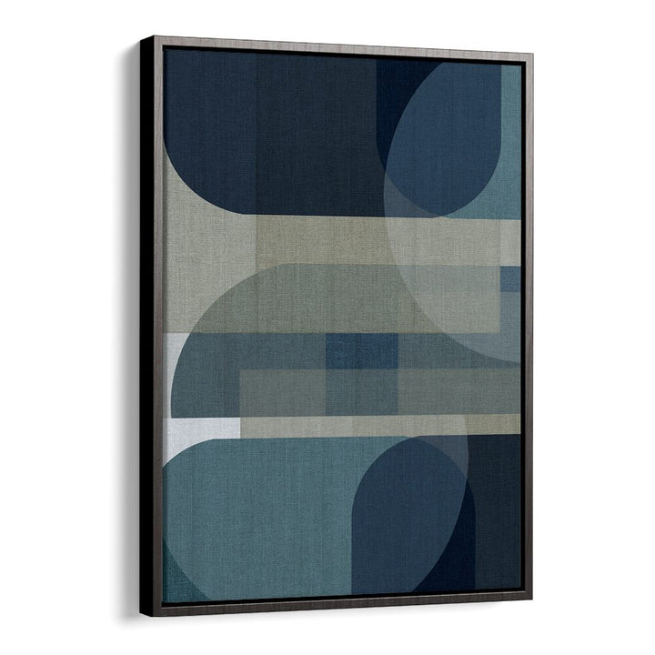 WOVEN BLUE LAYERS III, GEOMETRIC ART PRINTS showcase abstract geometry in vibrant blues, perfect for modern decor.