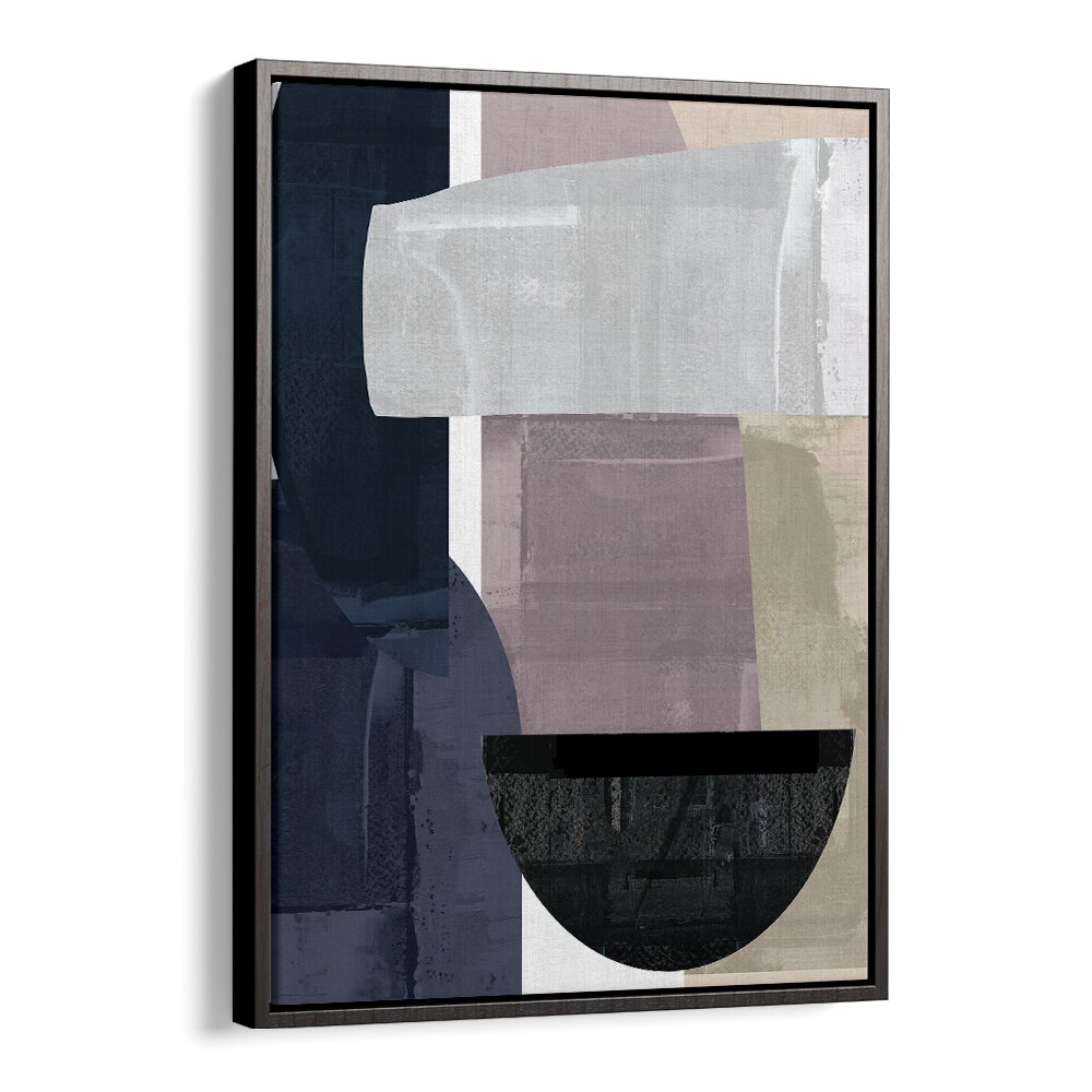 Stunning NAVY SHAPES II, ABSTRACT PAINTINGS featuring deep navy hues and geometric designs to enhance any space.