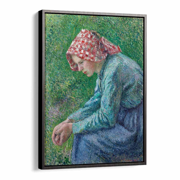 A SEATED PEASANT WOMAN (1885) , VINTAGE PAINTINGS