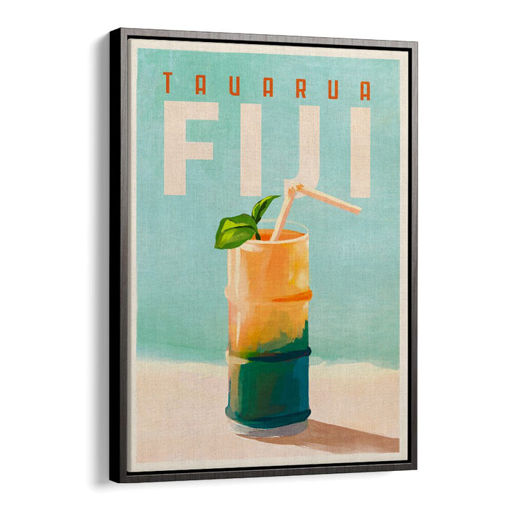 TAVARUA FIJI COCKTAIL POSTER TRAVEL ART BY THE WHISKEY GINGER ,BAR POSTERS , BAR ART PRINTS