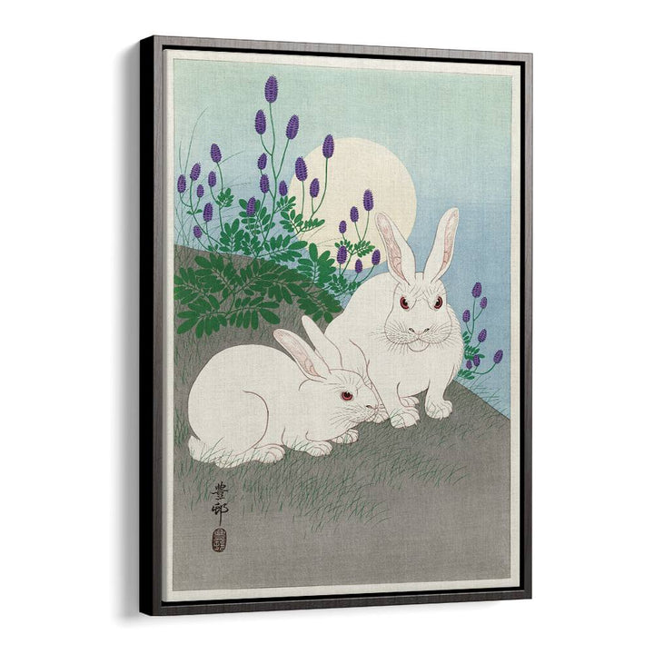 RABBITS AT FULL MOON (1920 - 1930) , JAPANESE PAINTINGS , JAPANESE ART PRINTS