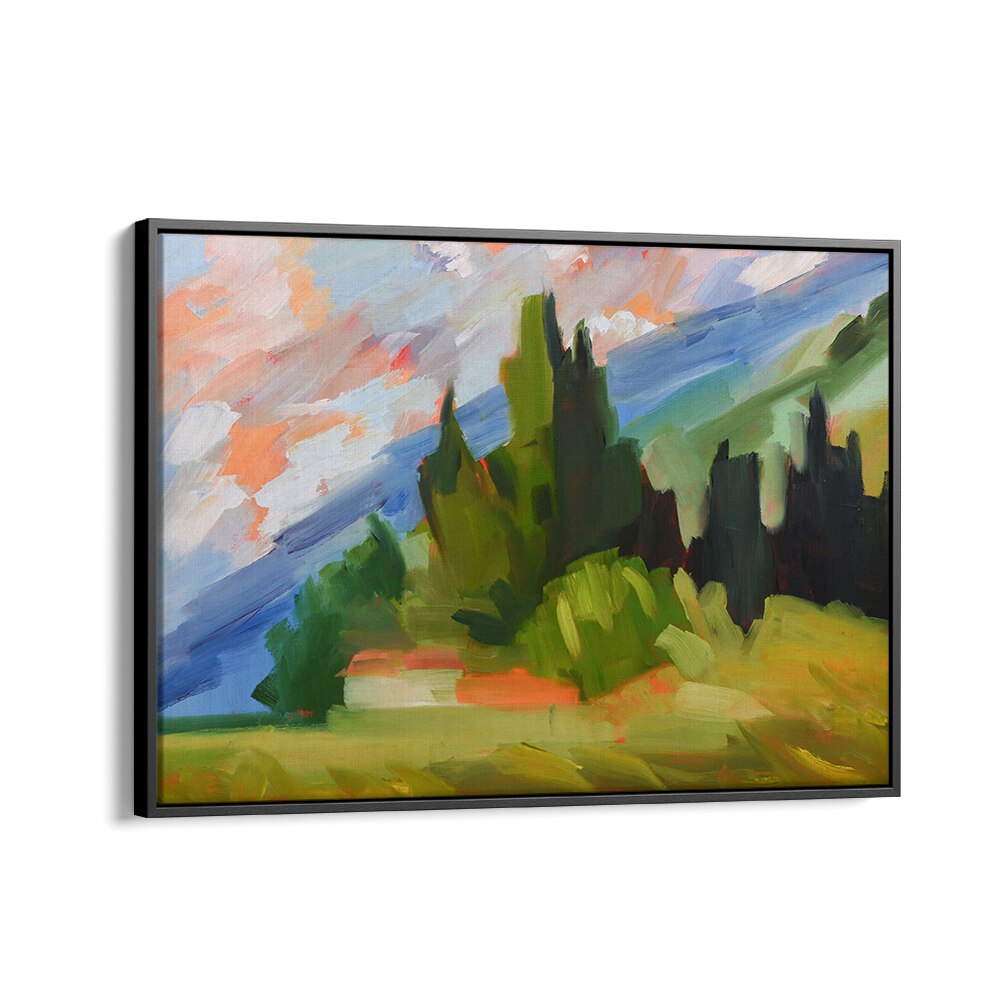 TUSCAN MOUNTAINSIDE , LANDSCAPE PAINTINGS