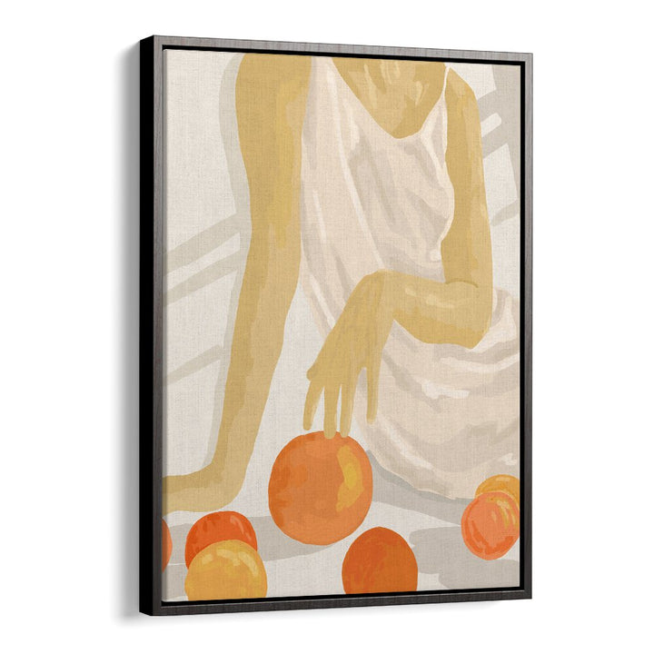 TANGERINE GRACE, PORTRAITS showcases a vibrant artwork featuring tangerines and a graceful figure for citrus enthusiasts.
