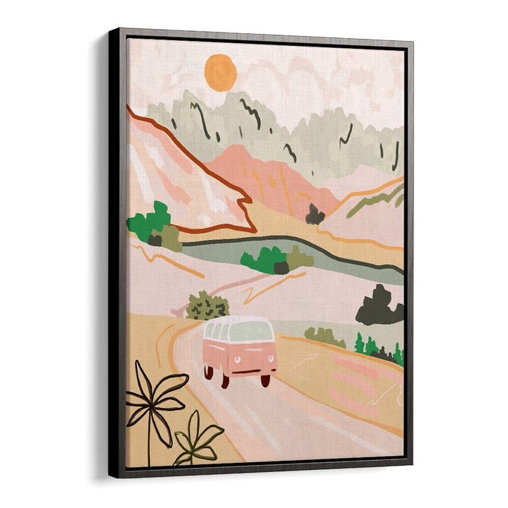Pastel Journey, landscape paintings showcase a vibrant road trip through serene pastel landscapes. Perfect for any art lover.