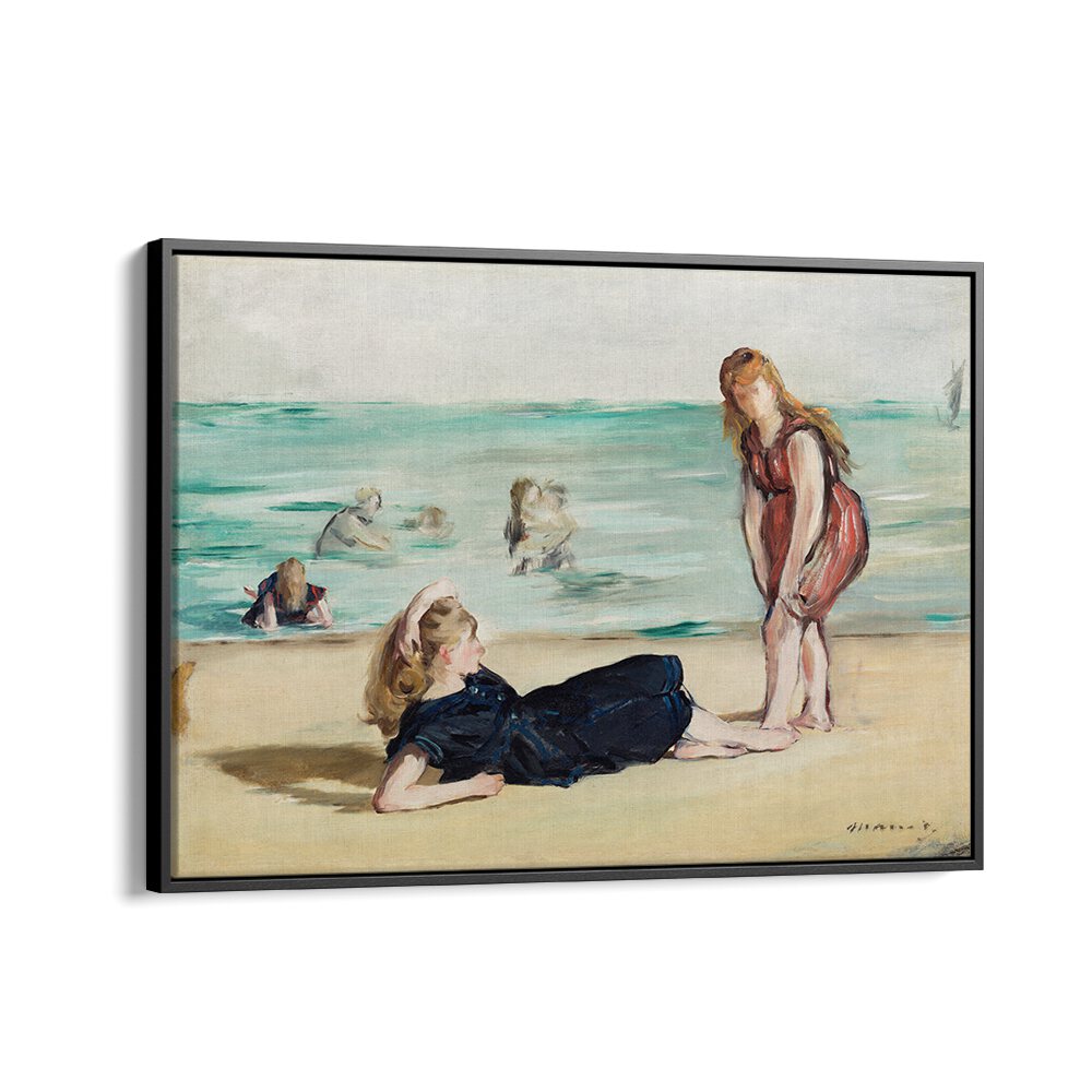 ON THE BEACH (1868) BY EDOUARD MANET , VINTAGE PAINTINGS