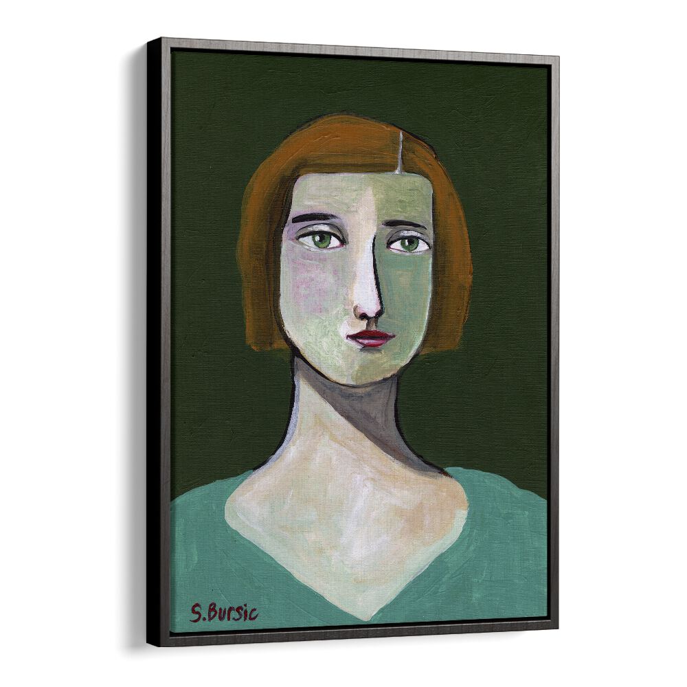 Vintage painting - GREEN LADY by Asianmonk