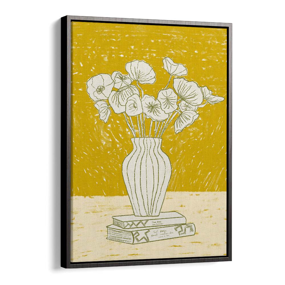 Vibrant BEAUTY OF YELLOW, FASHION POSTERS featuring elegant flowers in a stylish vase, perfect for uplifting decor.