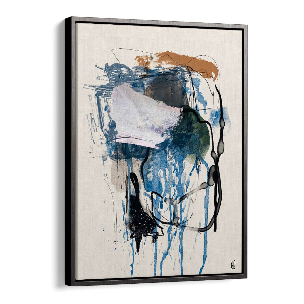 Colorful TWIN ABSTRACT I painting showcasing vibrant shapes, perfect for enhancing decor in any living space.