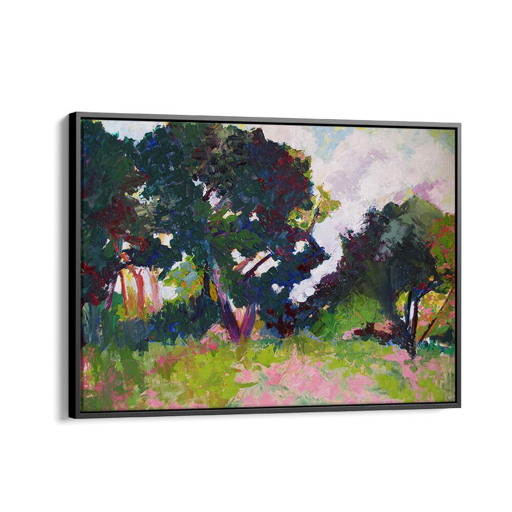 TREES IN THE DISTANCE , LANDSCAPE PAINTINGS
