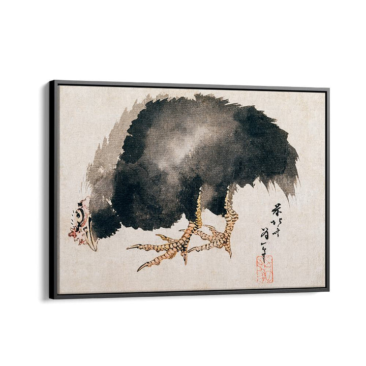 COCK (19TH CENTURY) VINTAGE PAINTING BY KATSUSHIKA HOKUSAI, JAPANESE PAINTINGS