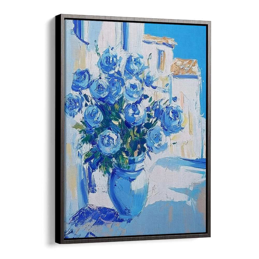 Stunning BLUE ROSES in a vibrant vase, perfect for adding enchantment to any floral collection.