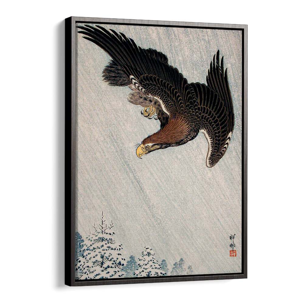 EAGLE FLYING IN SNOW (1933) , JAPANESE PAINTINGS , JAPANESE ART PRINTS