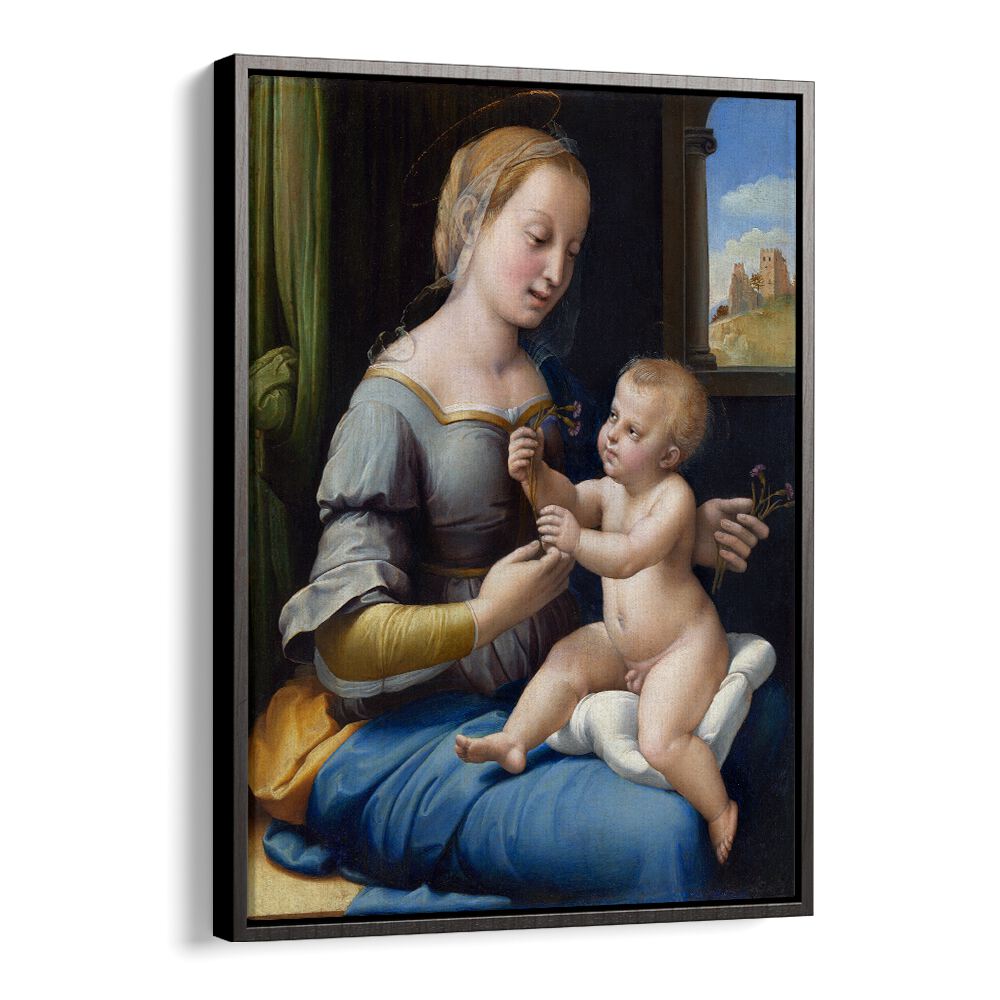 THE MADONNA OF THE PINKS (1506–1507) BY RAPHAEL RAFFAELLO , VINTAGE PAINTINGS