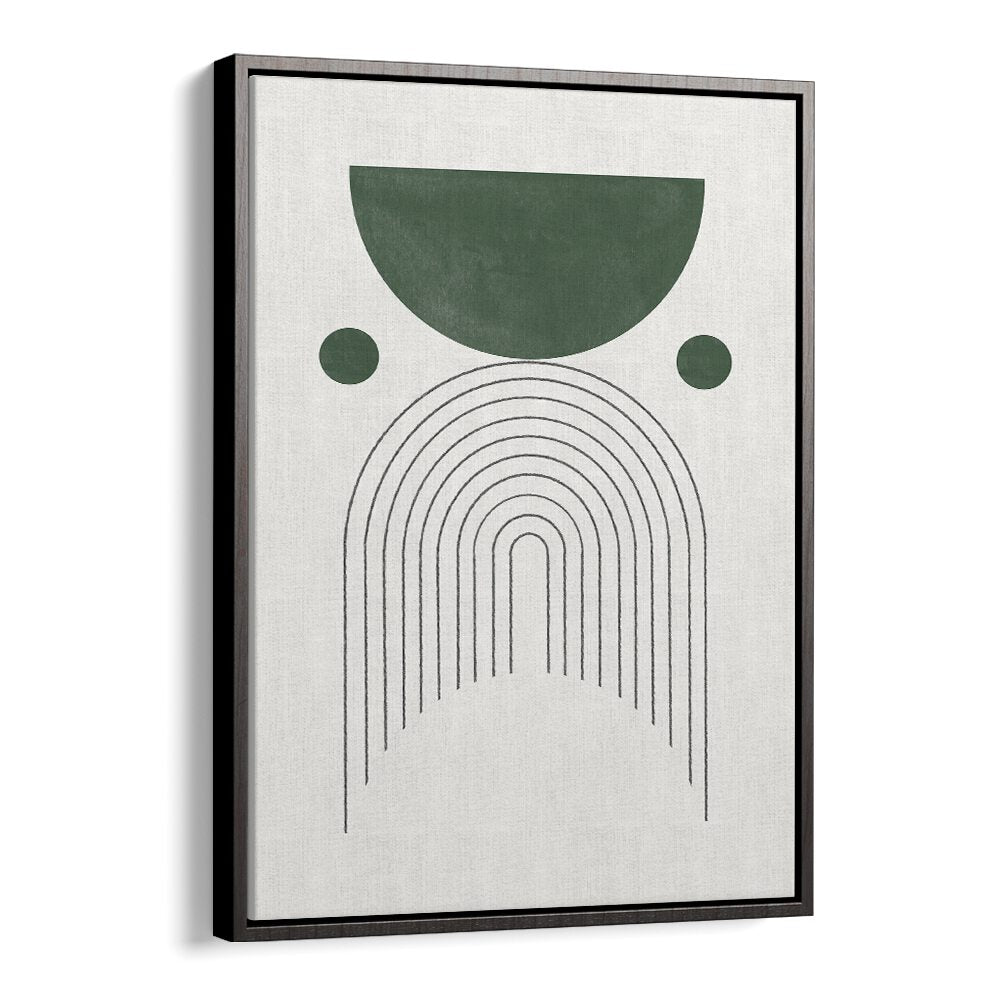 Stylish GREEN MID CENTURY MODERN NO.3, GEOMETRIC ART PRINTS, perfect for enhancing your contemporary living space.