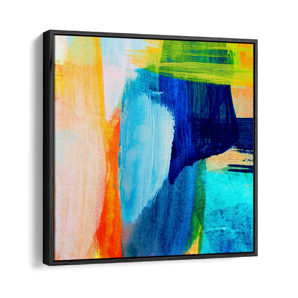 Vibrant colors and bold strokes define TROPICAL HEAT I, ABSTRACT PAINTINGS, perfect for modern decor.