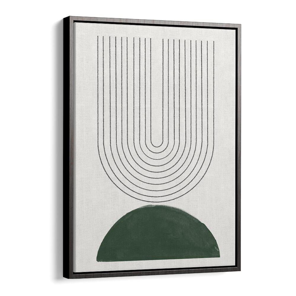 Stylish GREEN MODERN NO.5, GEOMETRIC ART PRINTS, perfect for enhancing your modern living space with mid-century flair.
