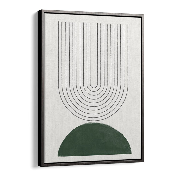Stylish GREEN MODERN NO.5, GEOMETRIC ART PRINTS, perfect for enhancing your modern living space with mid-century flair.