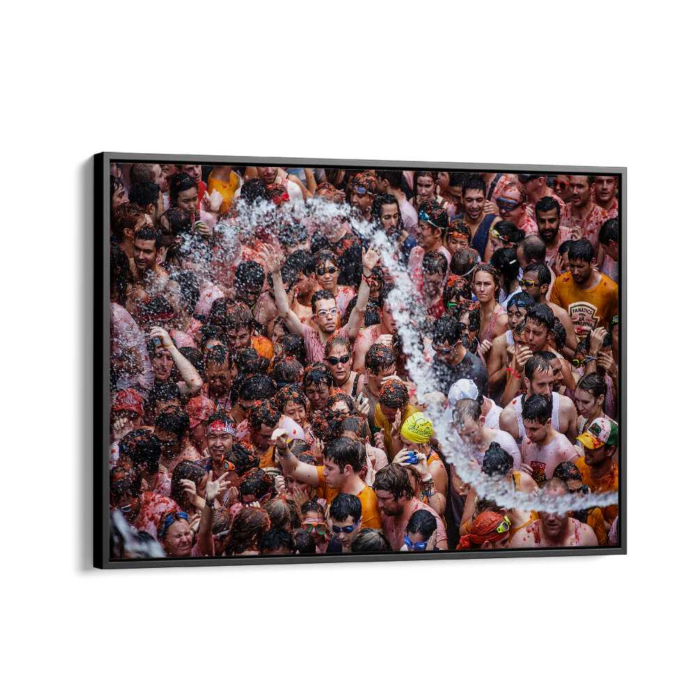 ABSTRACT painting - A SHOWER IN THE TOMATINA by Asianmonk