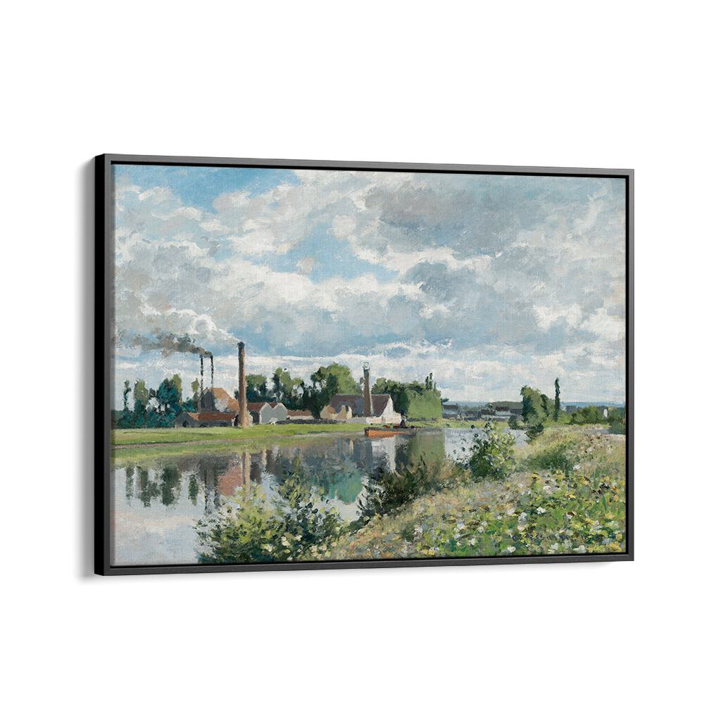 THE RIVER OISE NEAR PONTOISE (1873) , VINTAGE PAINTINGS