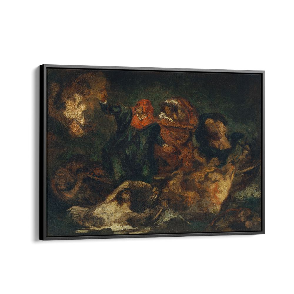 COPY AFTER DELACROIX'S "BARK OF DANTE" (1859) BY EDOUARD MANET , VINTAGE PAINTINGS