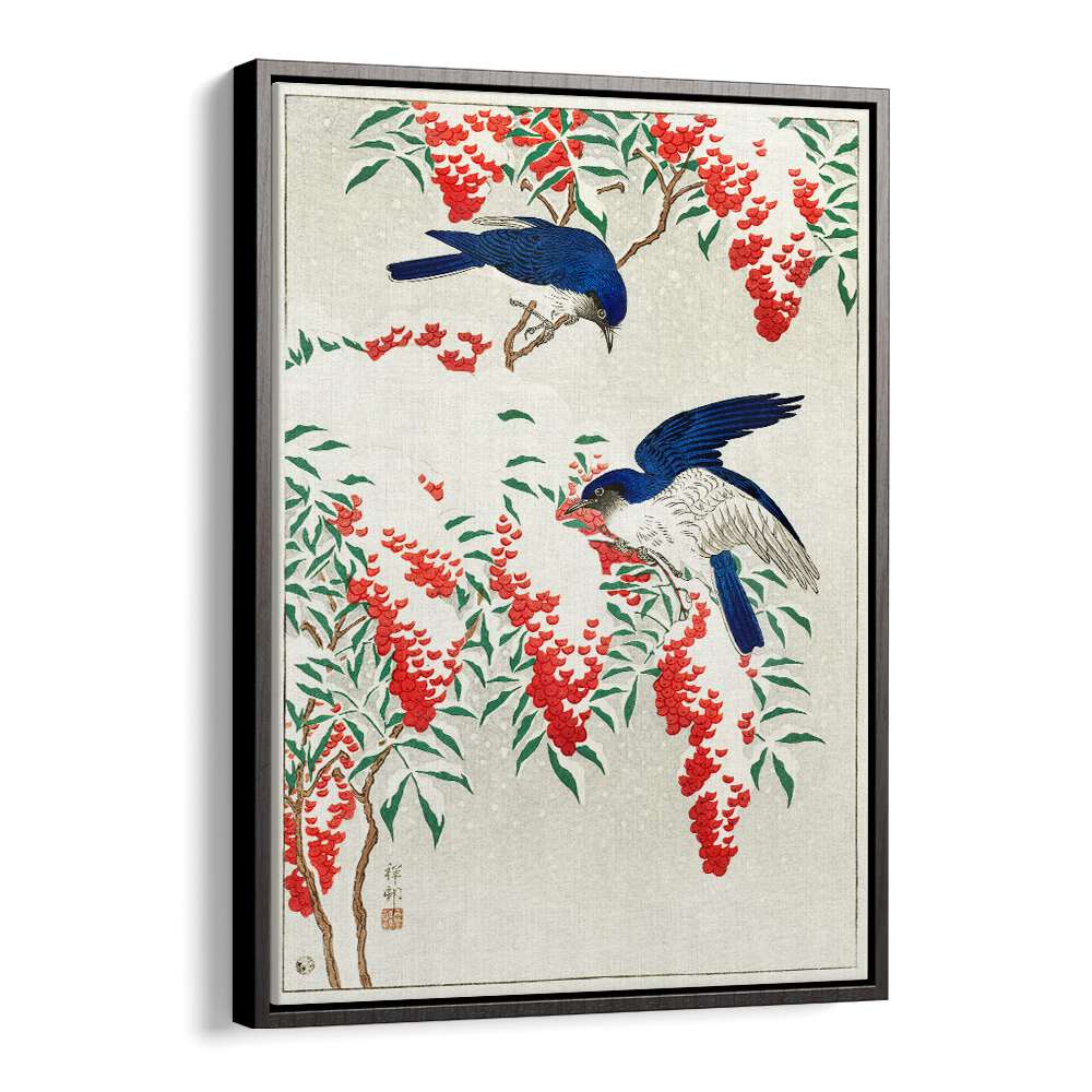 Flycatchers on a nandina bush (1925 - 1936)  , JAPANESE PAINTINGS , JAPANESE ART PRINTS