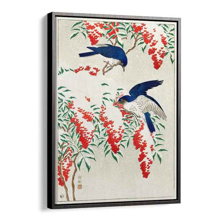 Flycatchers on a nandina bush (1925 - 1936)  , JAPANESE PAINTINGS , JAPANESE ART PRINTS