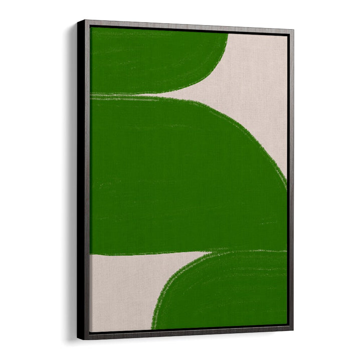 GREEN SUMMER SHAPES , ABSTRACT PAINTINGS