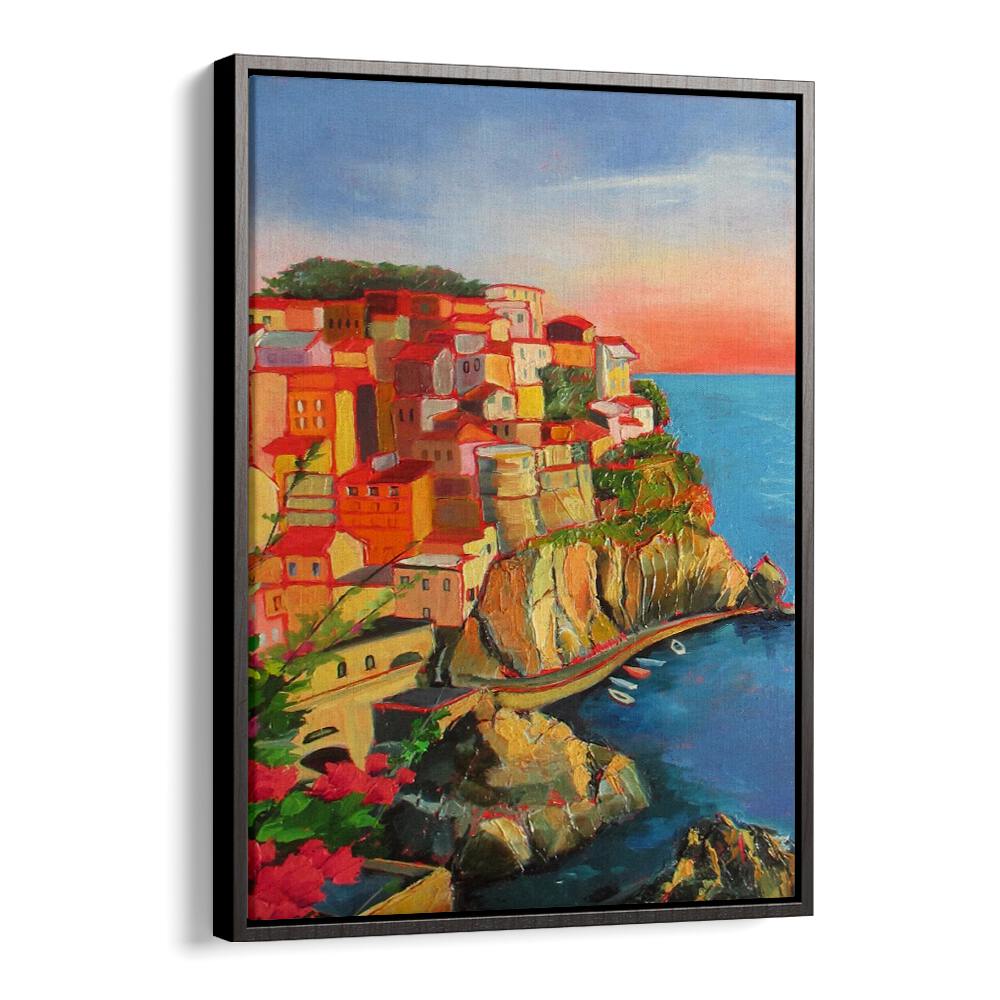 ONE OF FIVE IN CINQUE TERRE , LANDSCAPE PAINTINGS