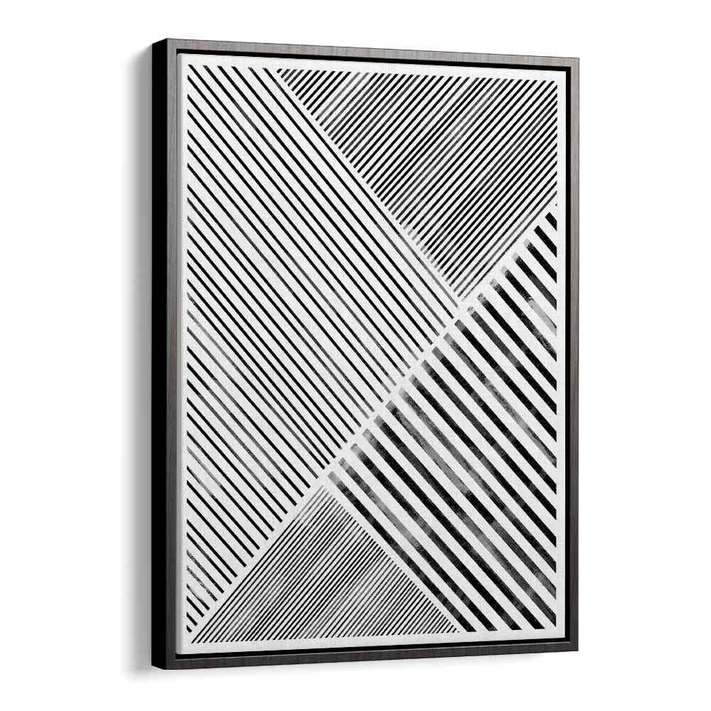 Stylish BLACK AND WHITE LINE ART, GEOMETRIC ART PRINTS featuring bold diagonal stripes for modern home decor.