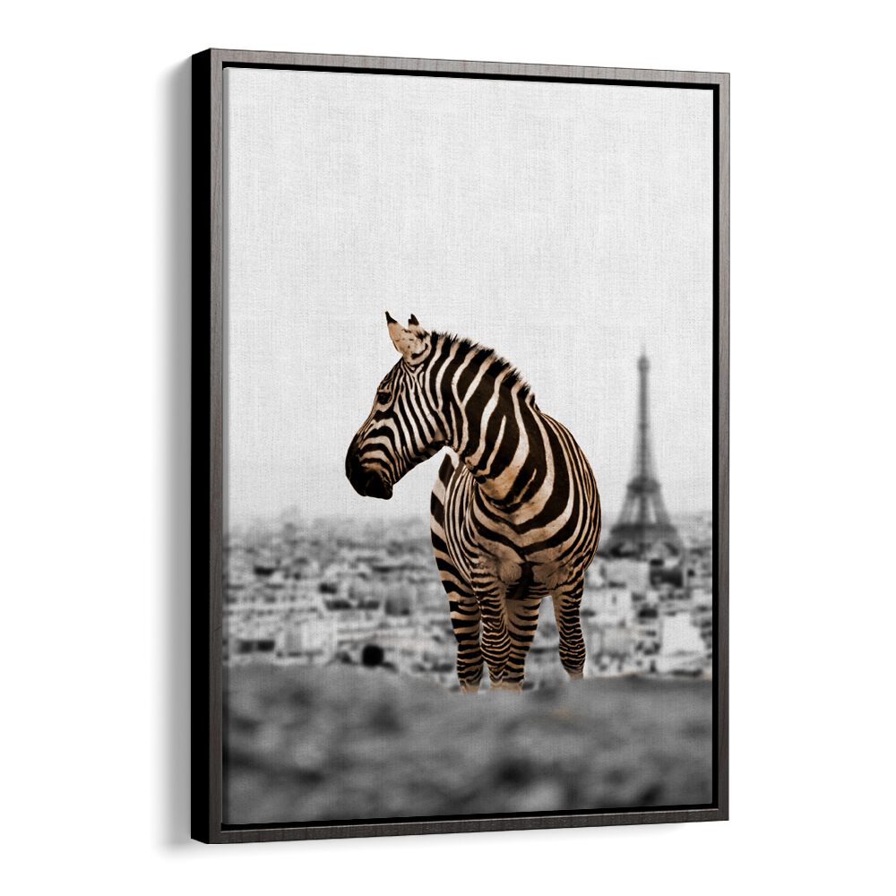 Stunning zebra artwork from NO WAY HOME, ANIMAL PAINTINGS, capturing adventure and intrigue in every detail.