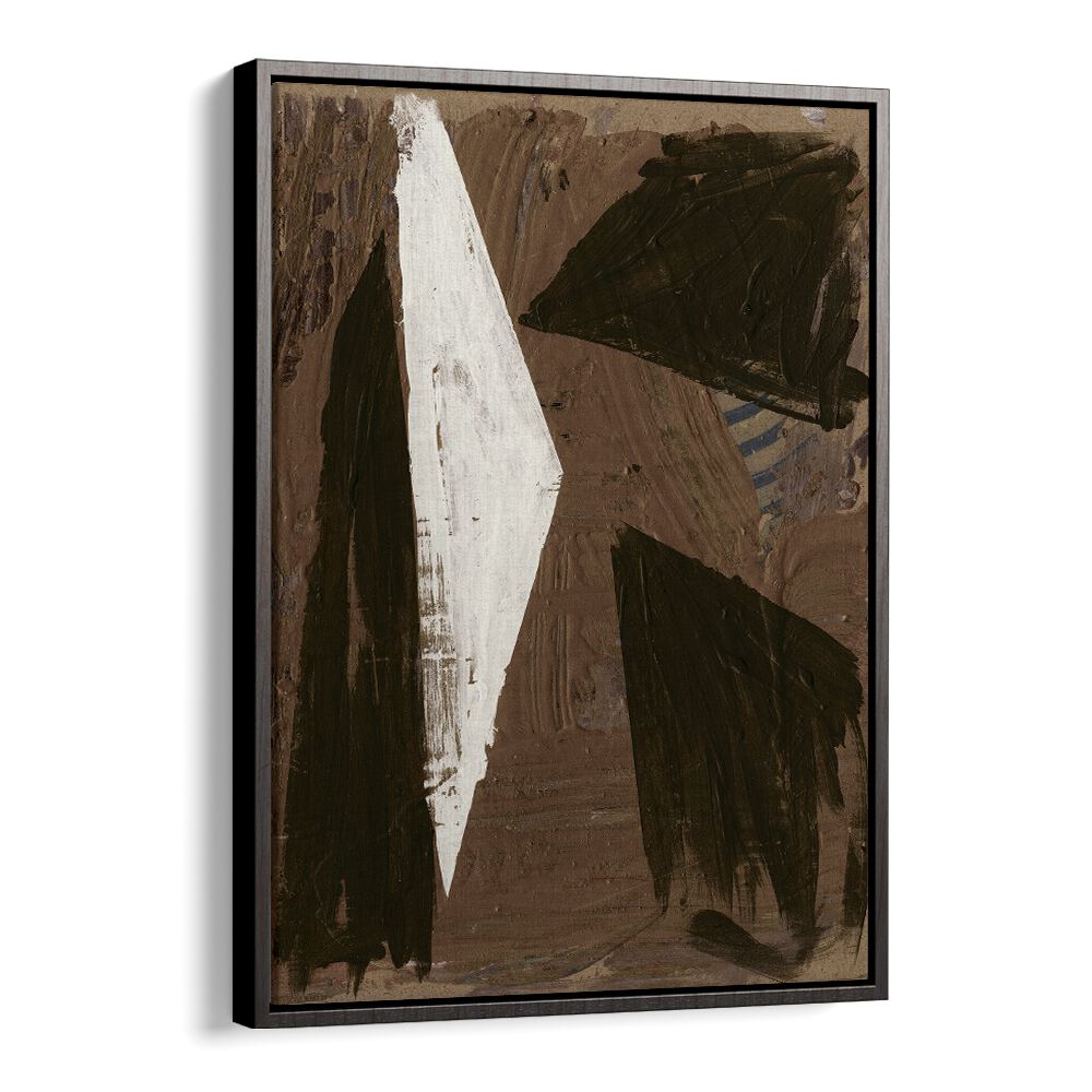 Bold geometric shapes in earthy tones embody the essence of ATTRACTION, ABSTRACT PAINTINGS. Perfect for modern decor.