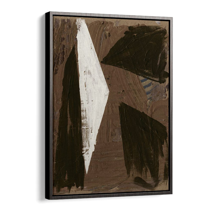 Bold geometric shapes in earthy tones embody the essence of ATTRACTION, ABSTRACT PAINTINGS. Perfect for modern decor.