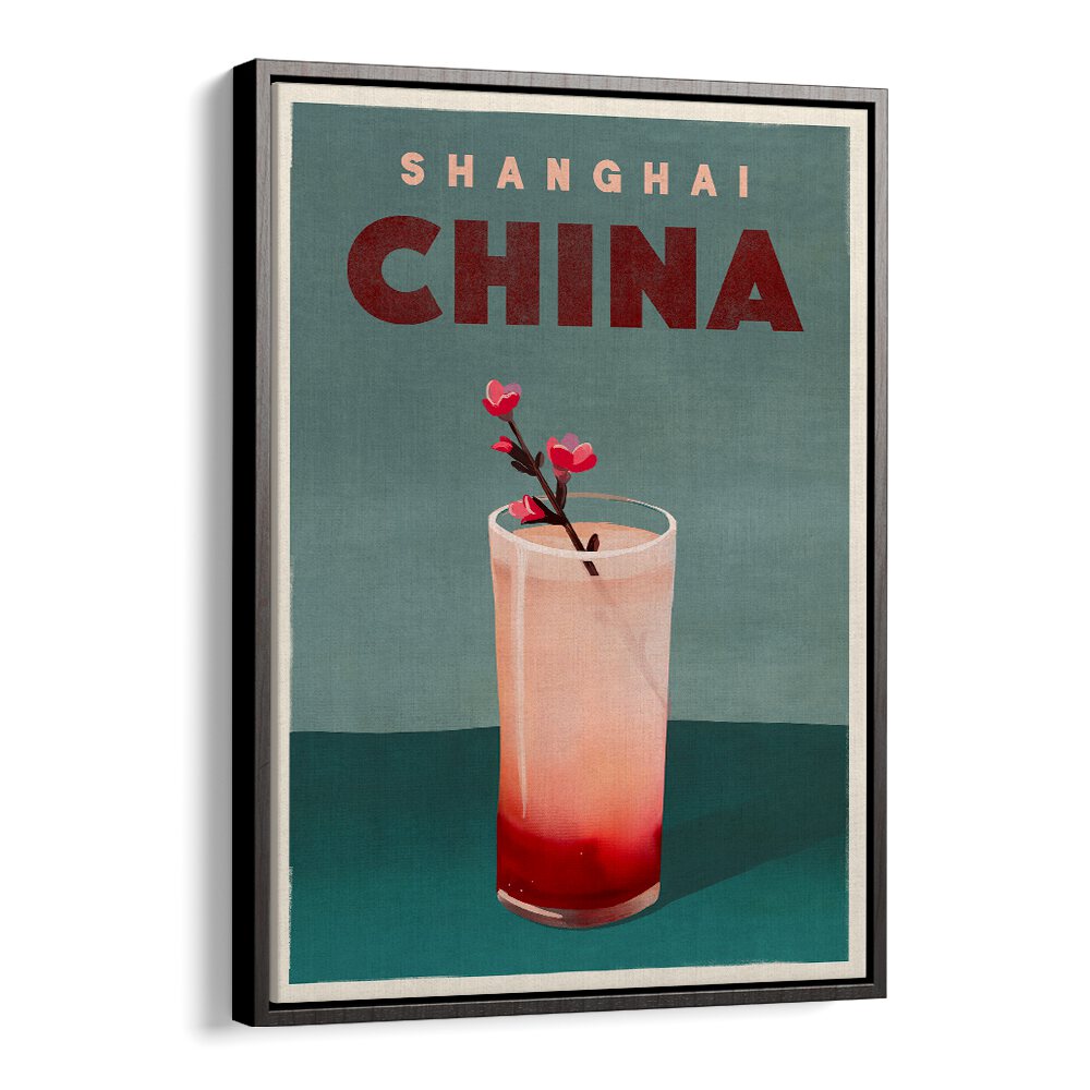 TRAVEL POSTER COCKTAIL SHANGHAI CHINA BY THE WHISKEY GINGER ,BAR POSTERS , BAR ART PRINTS