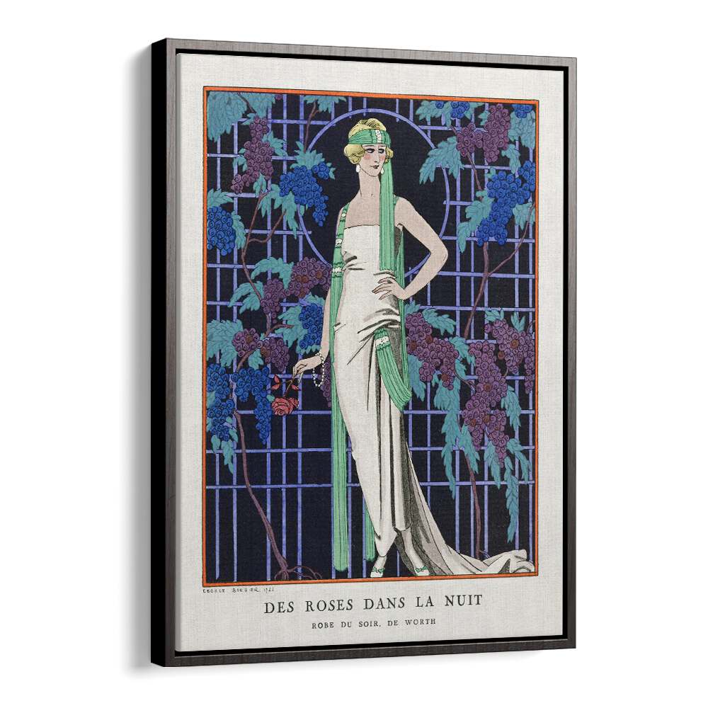 DES ROBES DANS LA NUIT ROBE DU SOIR, DE WORTH (1921)  , VINTAGE PAINTINGS