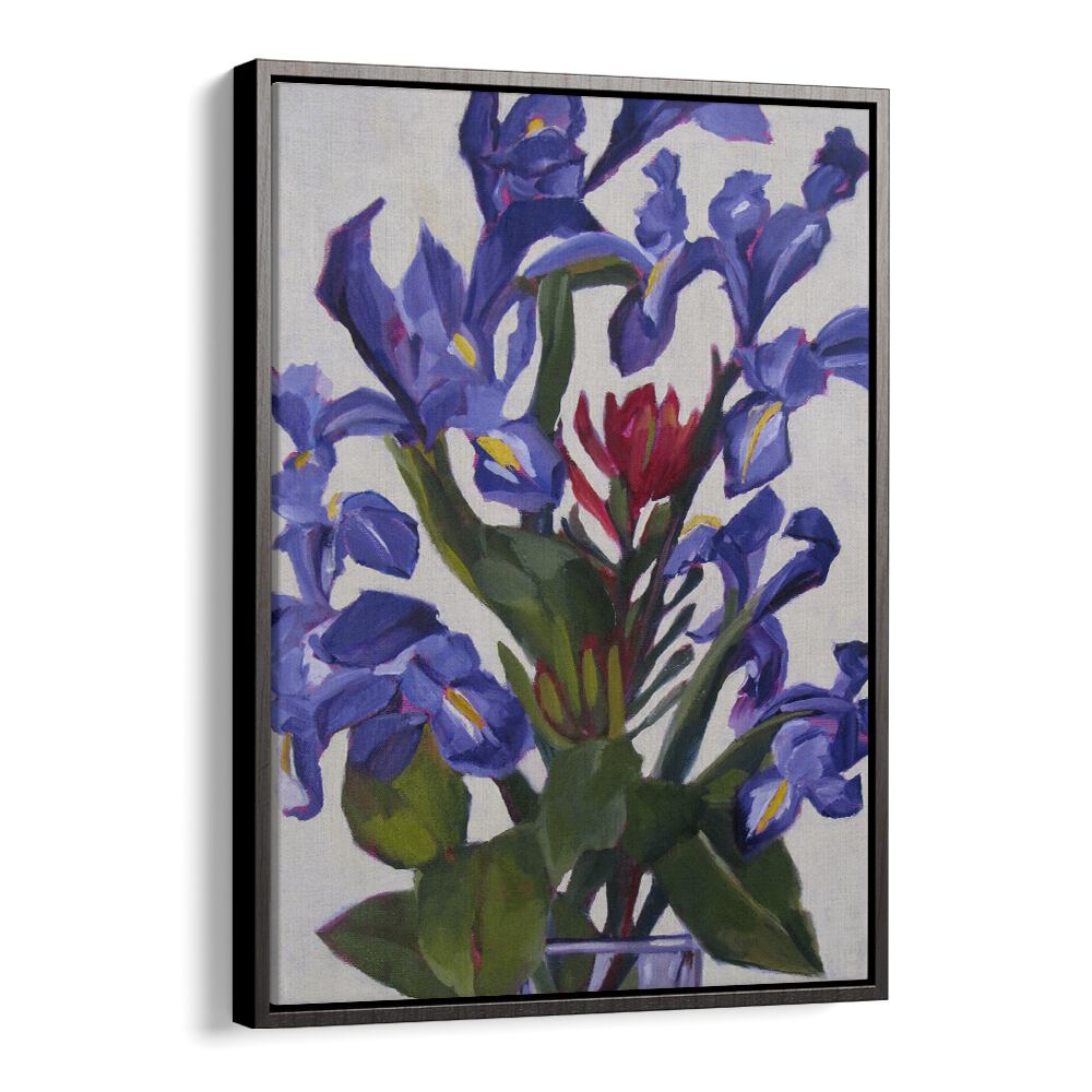 IRIS DESIGN , FLORAL FLOWER PAINTINGS