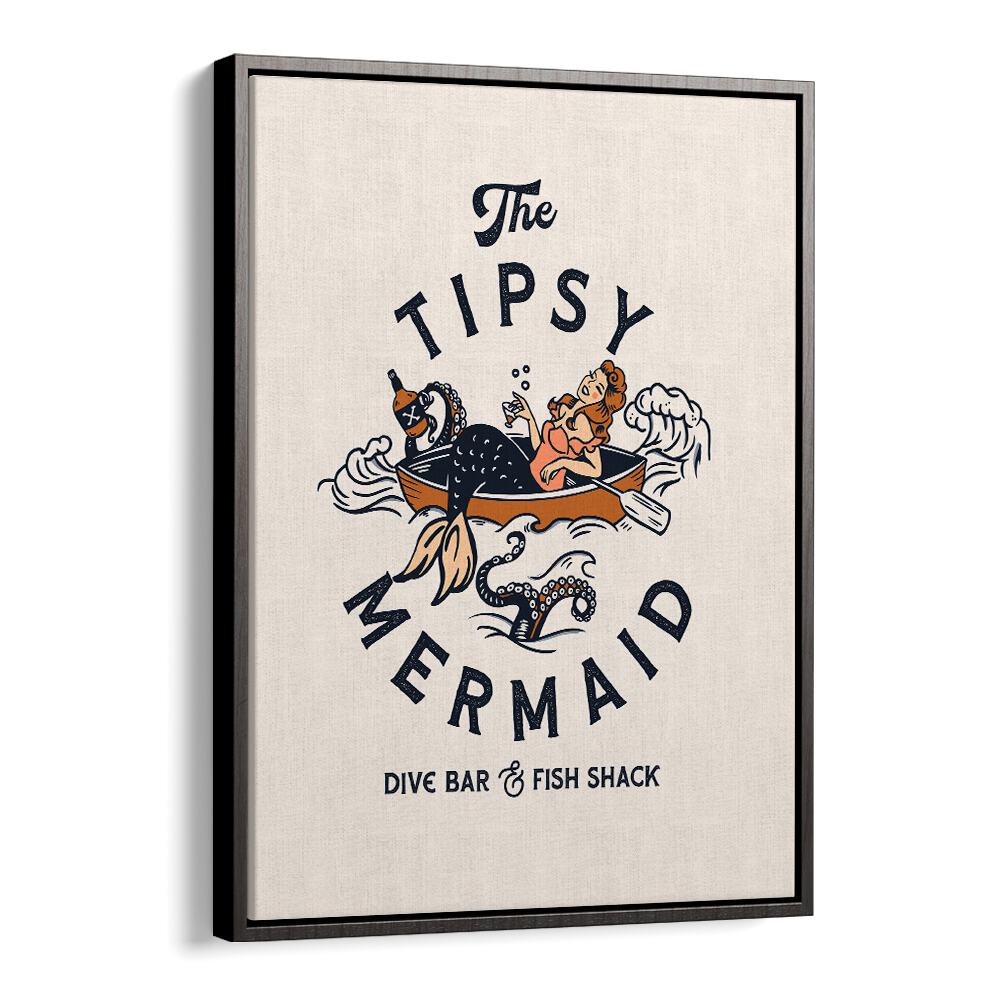 TIPSY MERMAID BY THE WHISKEY GINGER ,BAR POSTERS , BAR ART PRINTS