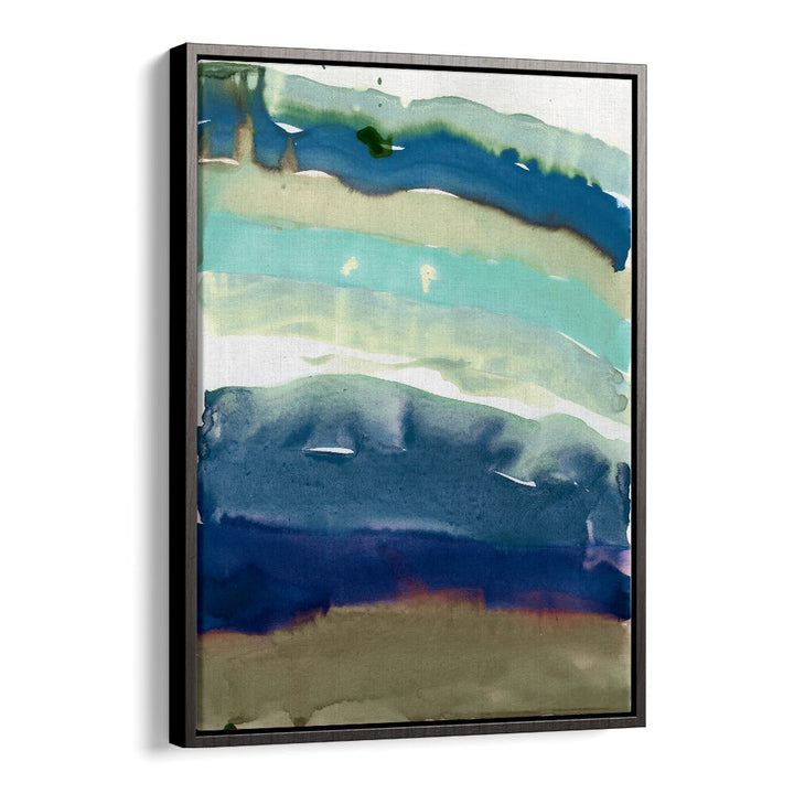 Colorful abstract painting representing "THE LAYERS OF THE EARTH, ABSTRACT PAINTINGS," ideal for educational spaces.