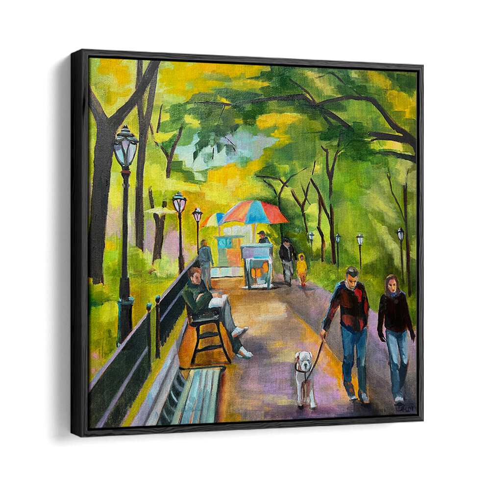 CENTRAL PARK STROLL , LANDSCAPE PAINTINGS