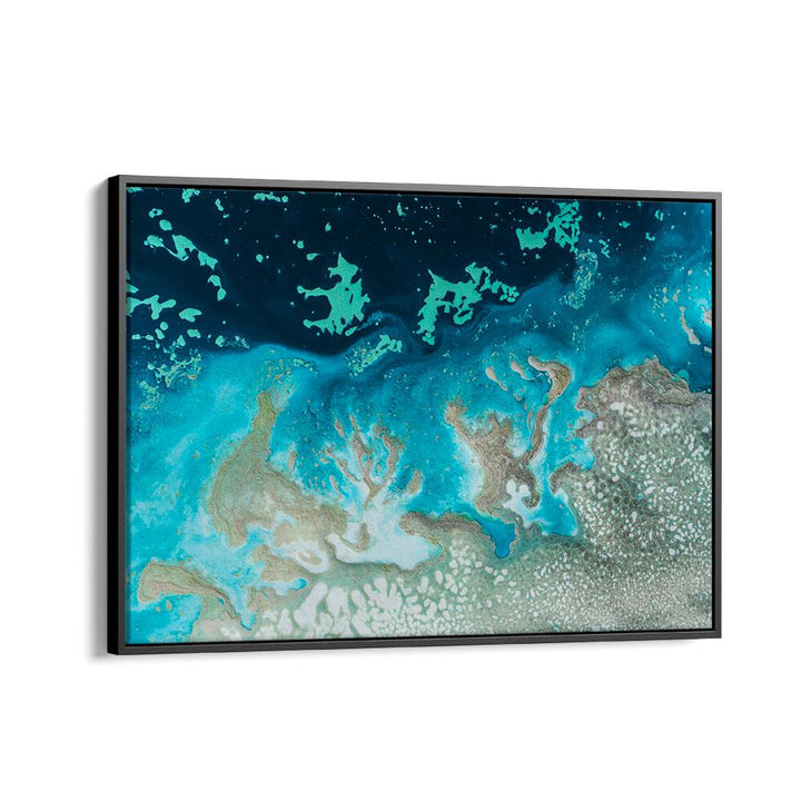 Vibrant hues and dynamic shapes define CORAL THE OASIS, ABSTRACT PAINTINGS, perfect for enhancing any living space.