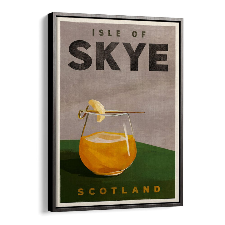 ISLE OF SKYE SCOTLAND SCOTCH COCKTAIL TRAVEL POSTER BY THE WHISKEY GINGER , BAR POSTERS , BAR ART PRINTS