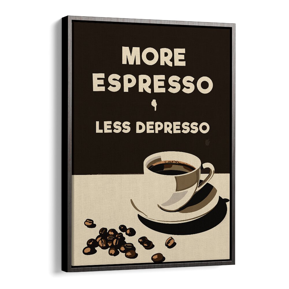 MORE ESPRESSO - LESS DEPRESSO BY ANDREAS MAGNUSSON, CAFE ART PRINTS , CAFE POSTERS