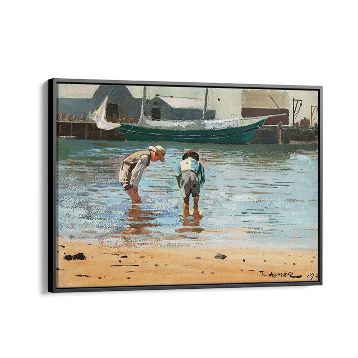 BOYS WADING (1873)  , VINTAGE PAINTINGS