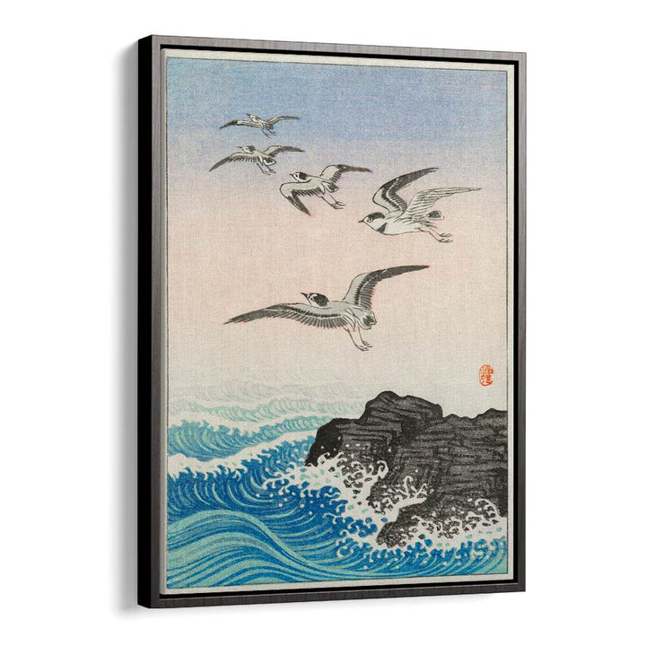 FIVE SEAGULLS ABOVE THE SEA (1900 - 1945)  , JAPANESE PAINTINGS , JAPANESE ART PRINTS