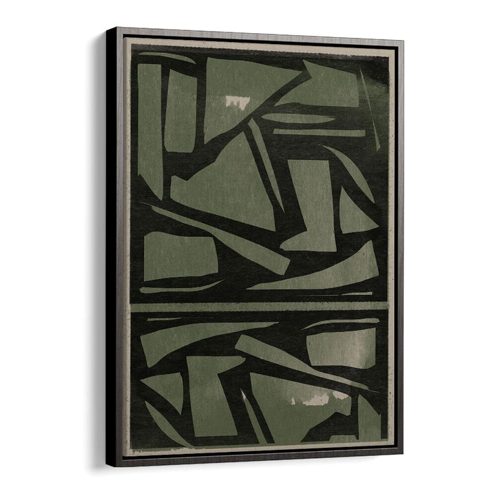 Stylish GREEN AND BLACK PAPER CUT, ABSTRACT PAINTINGS, perfect for transforming your living space with modern elegance.