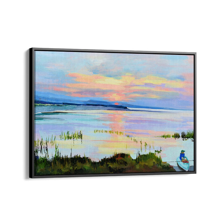 SUNSET ON THE BAY , LANDSCAPE PAINTINGS