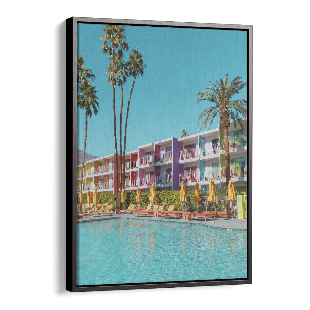 surreal painting - SAGUARO HOTEL POOLSIDE IN PALM SPRINGS by Asianmonk