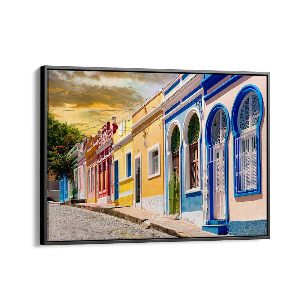 COLORFUL SUNSET STREET , BEACH PAINTINGS