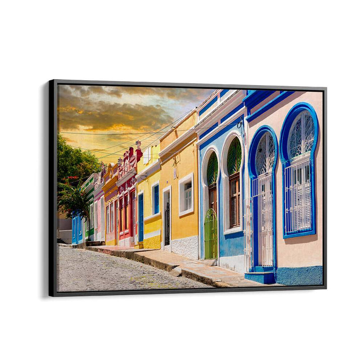COLORFUL SUNSET STREET , BEACH PAINTINGS
